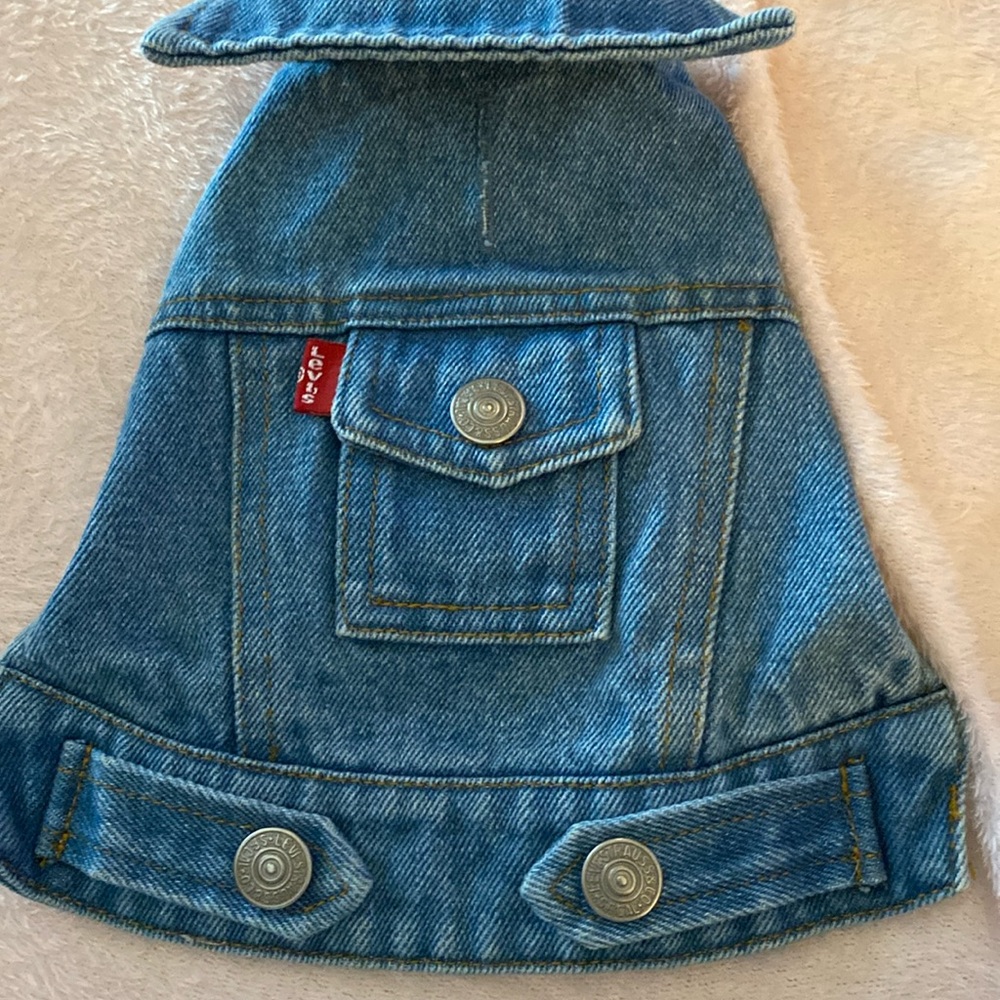 Levi denim dog jacket size x small